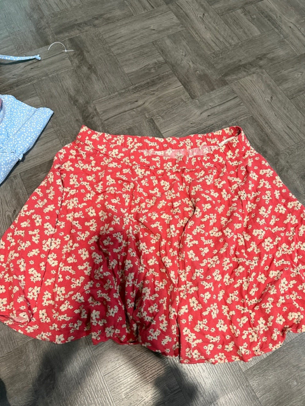 American Eagle Outfitters Coral Pink Floral Skirt